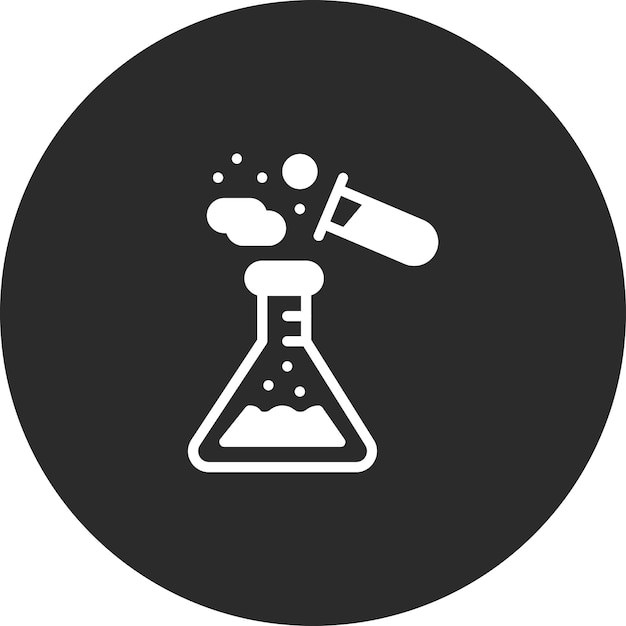 Ilustración del icono del vector de reacción química del conjunto de iconos de química