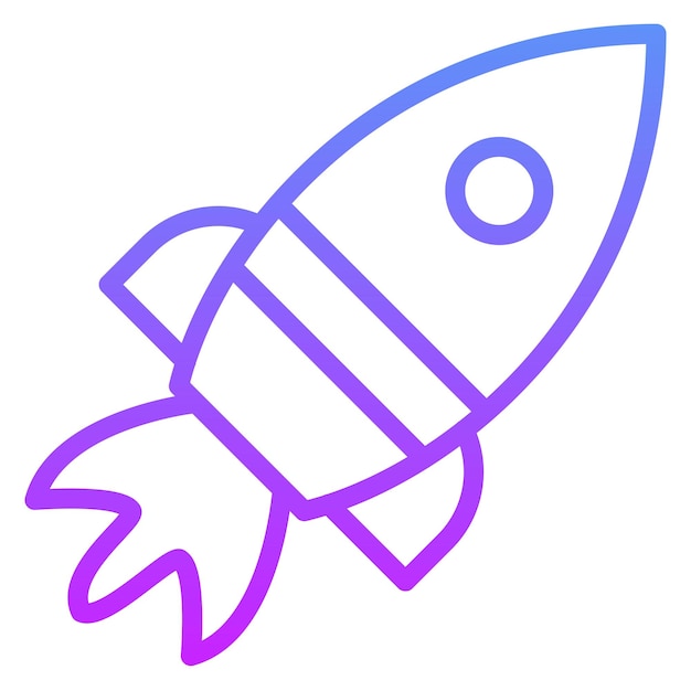 Ilustración del icono del vector de refuerzo espacial del conjunto de iconos de tecnología espacial