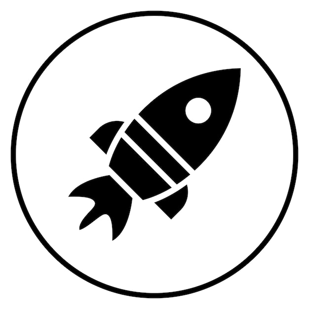 Ilustración del icono del vector de refuerzo espacial del conjunto de iconos de tecnología espacial