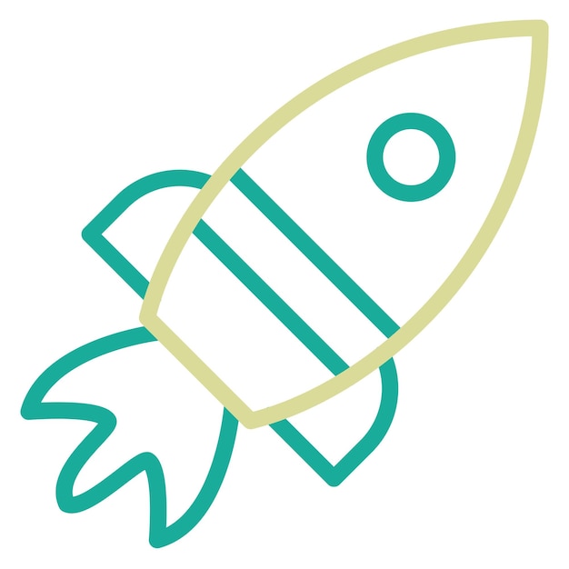Ilustración del icono del vector de refuerzo espacial del conjunto de iconos de tecnología espacial