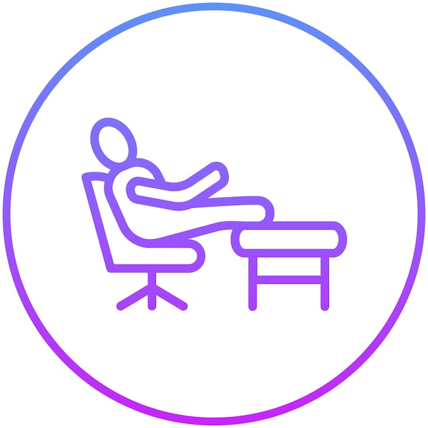 Ilustración del icono del vector de relajación del conjunto de iconos de estilos de vida