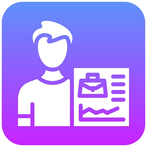 Ilustración del icono del vector de rendimiento del empleado del conjunto de iconos de formación empresarial