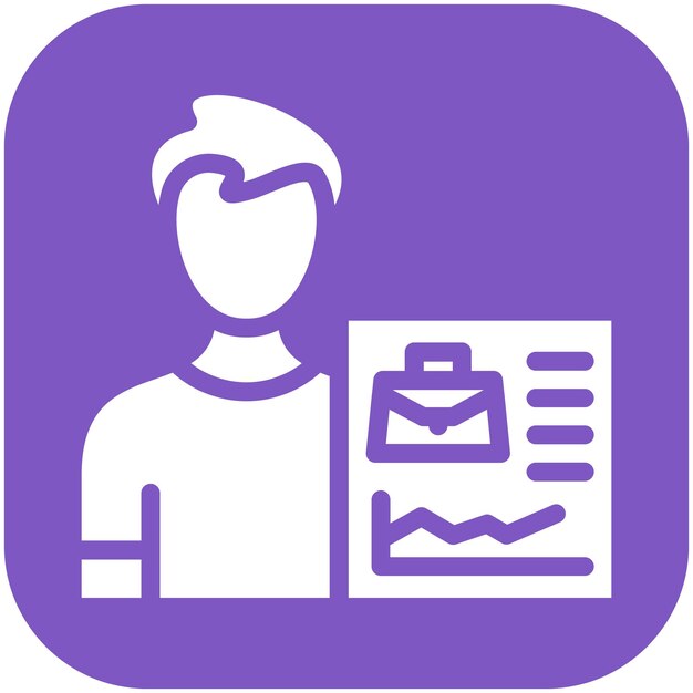Ilustración del icono del vector de rendimiento del empleado del conjunto de iconos de formación empresarial
