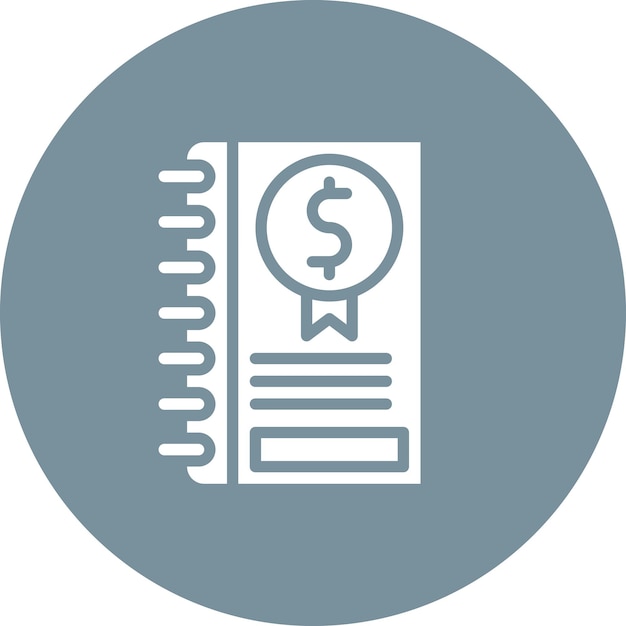 Ilustración del icono del vector de reserva del conjunto de iconos de contabilidad
