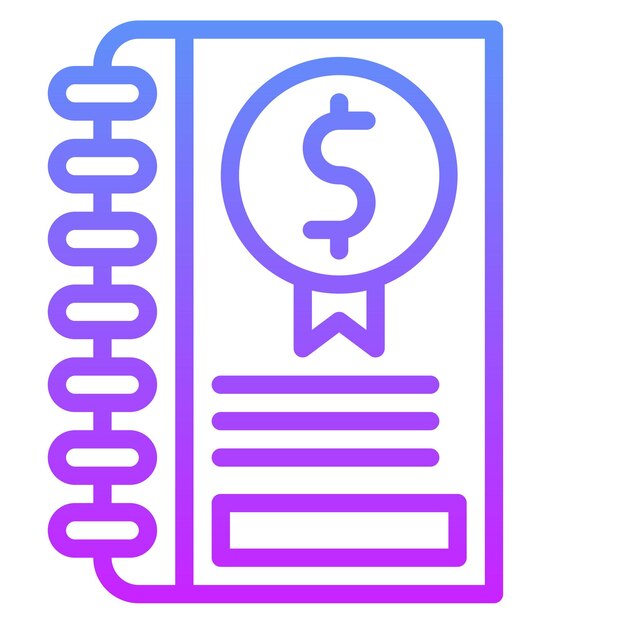 Ilustración del icono del vector de reserva del conjunto de iconos de contabilidad