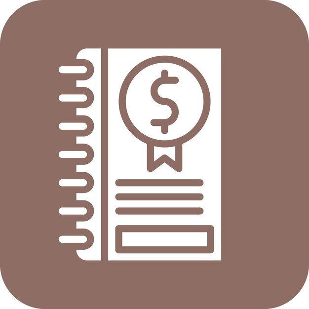 Ilustración del icono del vector de reserva del conjunto de iconos de contabilidad