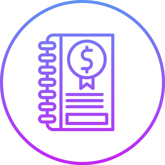 Ilustración del icono del vector de reserva del conjunto de iconos de contabilidad