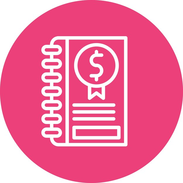 Ilustración del icono del vector de reserva del conjunto de iconos de contabilidad