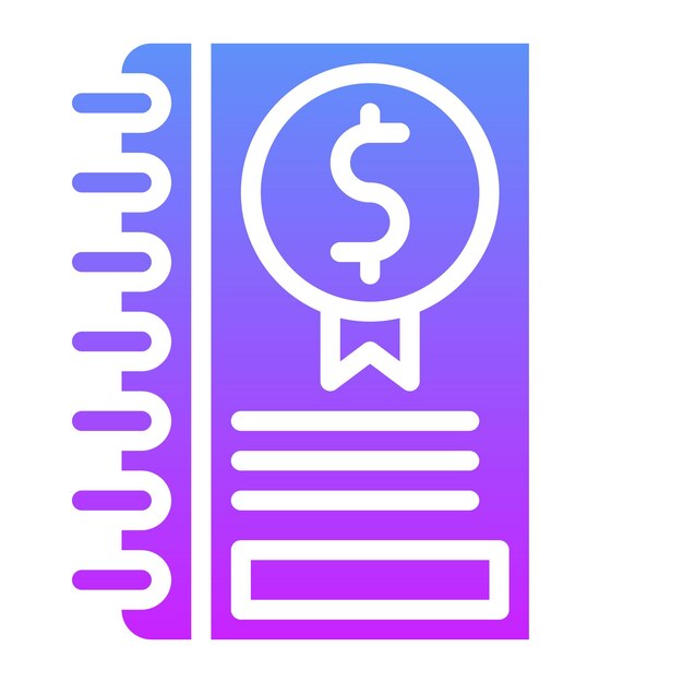 Ilustración del icono del vector de reserva del conjunto de iconos de contabilidad
