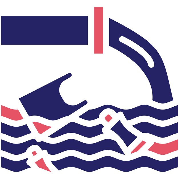 Ilustración del icono del vector de residuos oceánicos del conjunto de iconos de contaminación