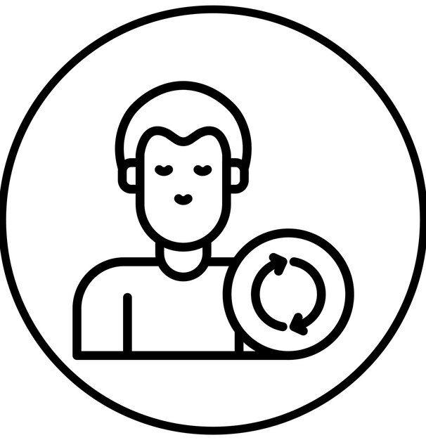 Ilustración del icono del vector de retención de clientes del conjunto de iconos de Business Analytics