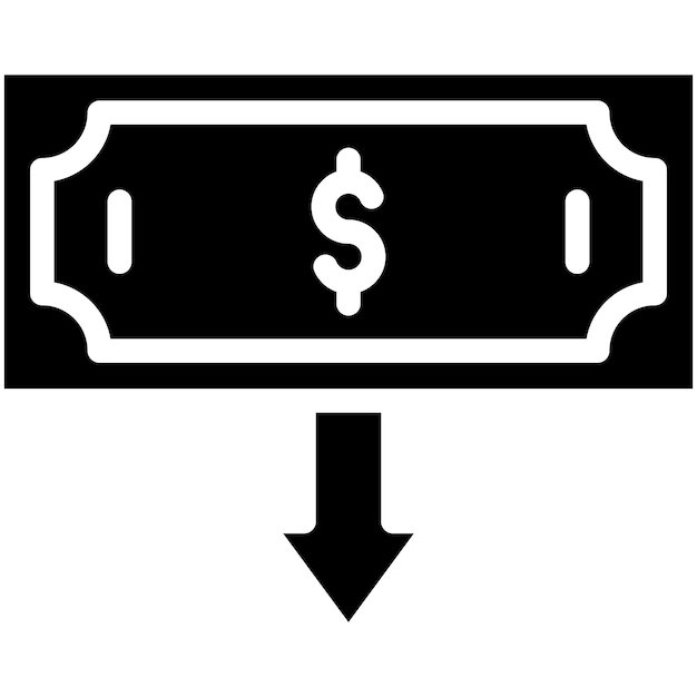 Ilustración del icono del vector de salario mínimo del conjunto de iconos de la economía Gig