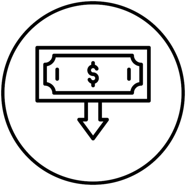 Ilustración del icono del vector de salario mínimo del conjunto de iconos de la economía Gig