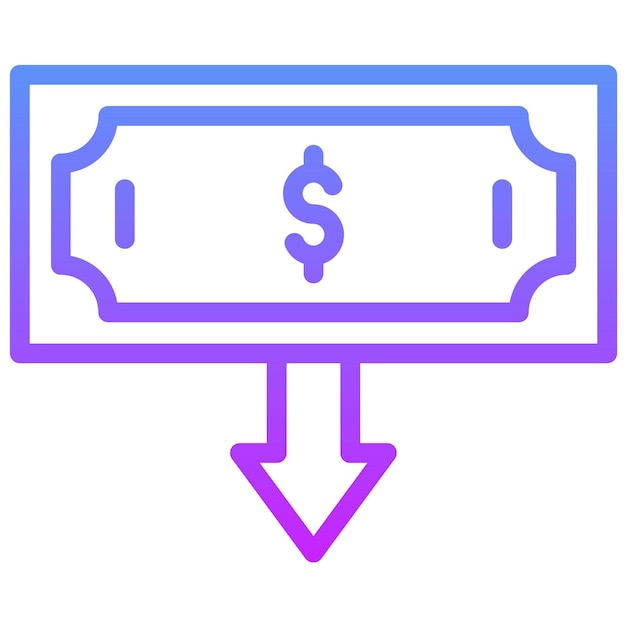 Ilustración del icono del vector de salario mínimo del conjunto de iconos de la economía Gig