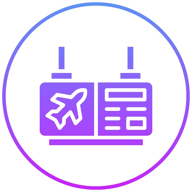 Ilustración del icono del vector de salida del avión del conjunto de iconos de inmigración