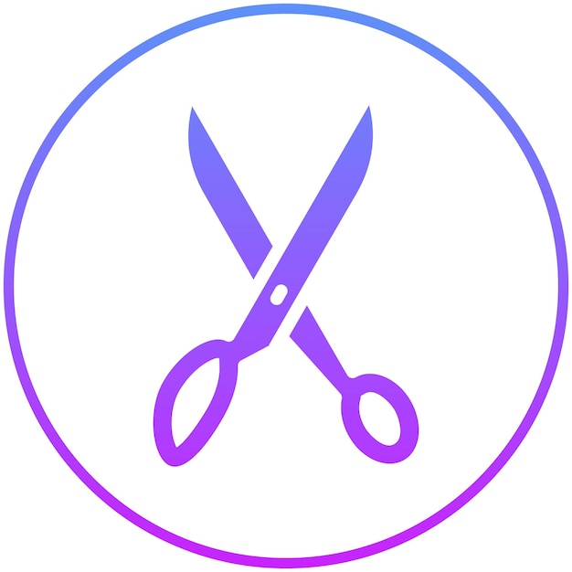 Ilustración del icono del vector Scuissor del conjunto de iconos de herramientas