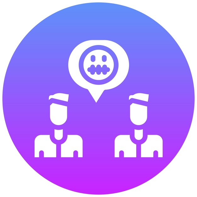 Ilustración de icono de vector secreto de Amistad del conjunto de iconos de Amistad