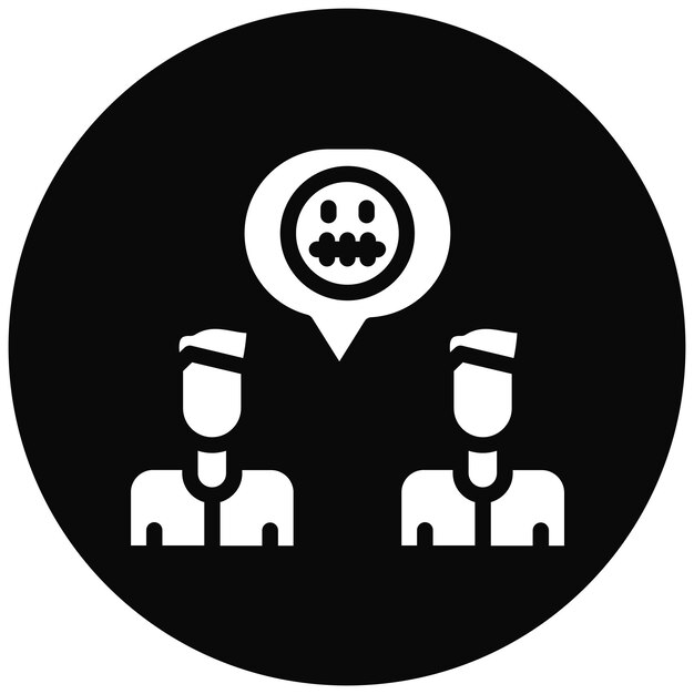 Ilustración de icono de vector secreto de Amistad del conjunto de iconos de Amistad