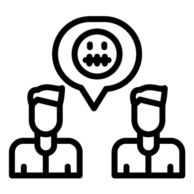 Ilustración de icono de vector secreto de Amistad del conjunto de iconos de Amistad