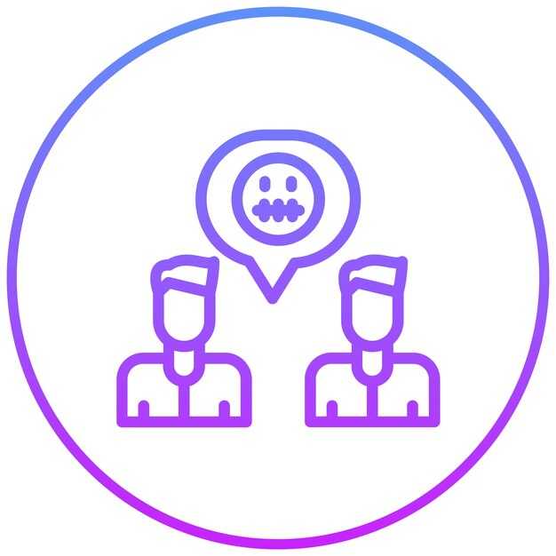 Ilustración de icono de vector secreto de Amistad del conjunto de iconos de Amistad