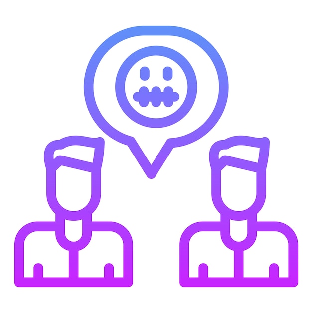 Ilustración de icono de vector secreto de Amistad del conjunto de iconos de Amistad