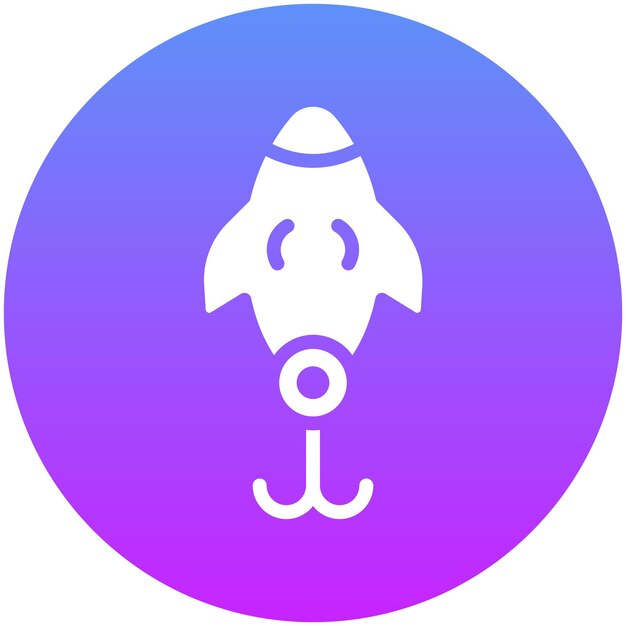Ilustración del icono del vector de señuelo de pesca del conjunto de iconos de pesca