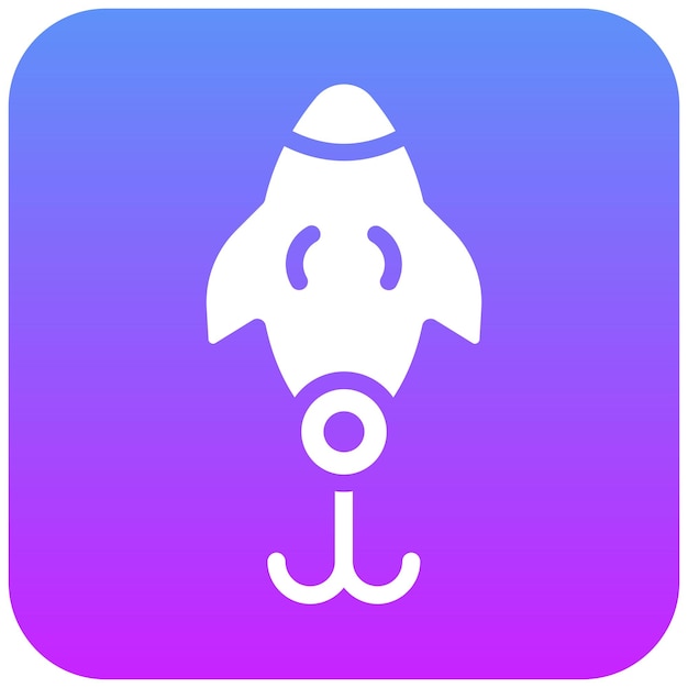 Ilustración del icono del vector de señuelo de pesca del conjunto de iconos de pesca