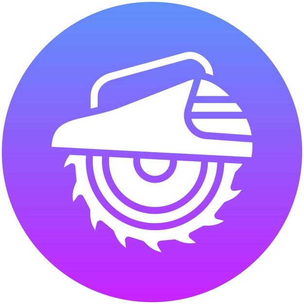 Ilustración del icono del vector de sierra circular del conjunto de iconos de mejoras para el hogar