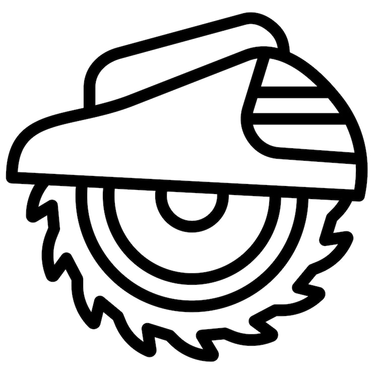 Vector ilustración del icono del vector de sierra circular del conjunto de iconos de mejoras para el hogar