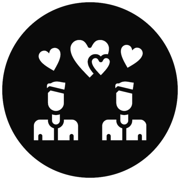 Ilustración del icono del vector de simpatía del conjunto de iconos de Amistad