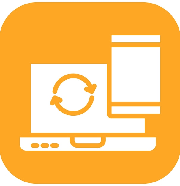 Ilustración del icono del vector de sincronización del conjunto de iconos de Business Analytics