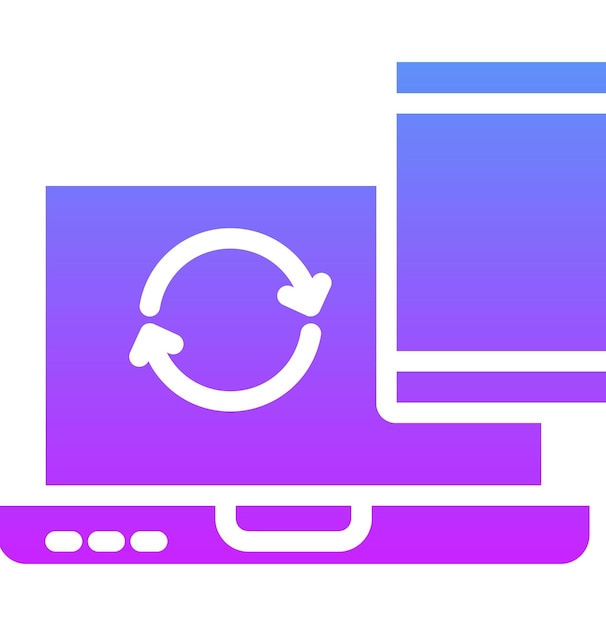 Ilustración del icono del vector de sincronización del conjunto de iconos de Business Analytics