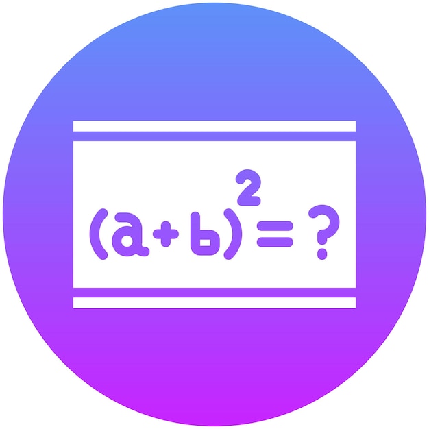Ilustración del icono del vector de solución de fórmulas del conjunto de iconos de la escuela