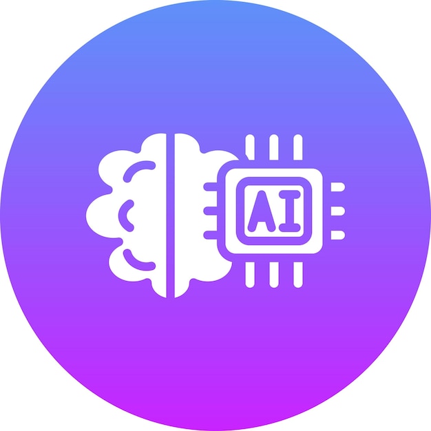 Vector ilustración del icono del vector de súper inteligencia del conjunto de iconos de análisis de datos