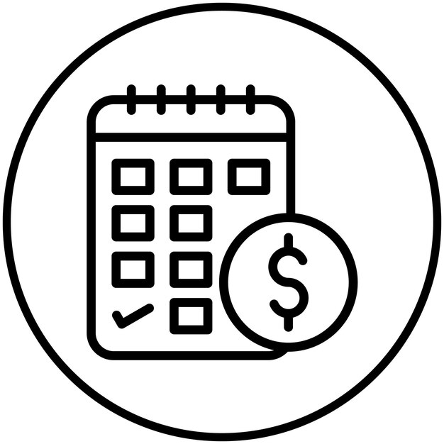 Ilustración del icono del vector de tareas a corto plazo del conjunto de iconos de Gig Economy