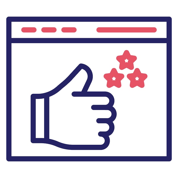 Ilustración del icono del vector de la tasa de impresiones del conjunto de iconos de marketing digital