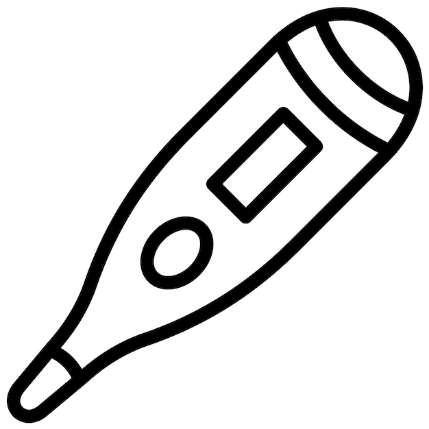 Ilustración del icono del vector de temperatura del conjunto de iconos de inteligencia artificial