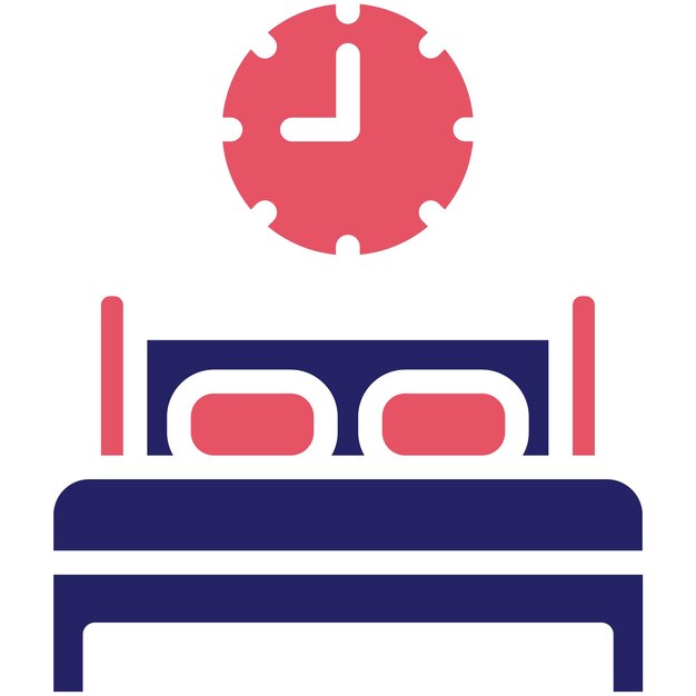 Vector ilustración del icono del vector de tiempo de la cama del conjunto de iconos de hora y fecha