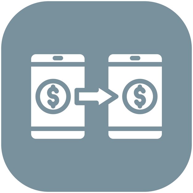 Ilustración del icono del vector de transacciones monetarias del conjunto de iconos de finanzas y dinero
