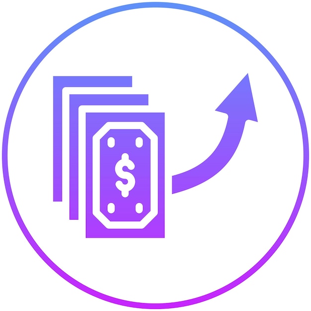 Ilustración del icono del vector de transferencia de fondos del conjunto de iconos de la economía empresarial