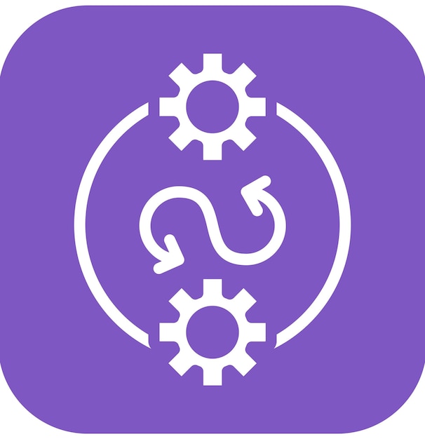 Ilustración del icono del vector de transformación del conjunto de iconos de Business Analytics