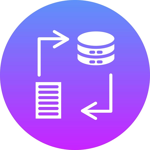 Ilustración del icono del vector de transformación de datos del conjunto de iconos de análisis de datos
