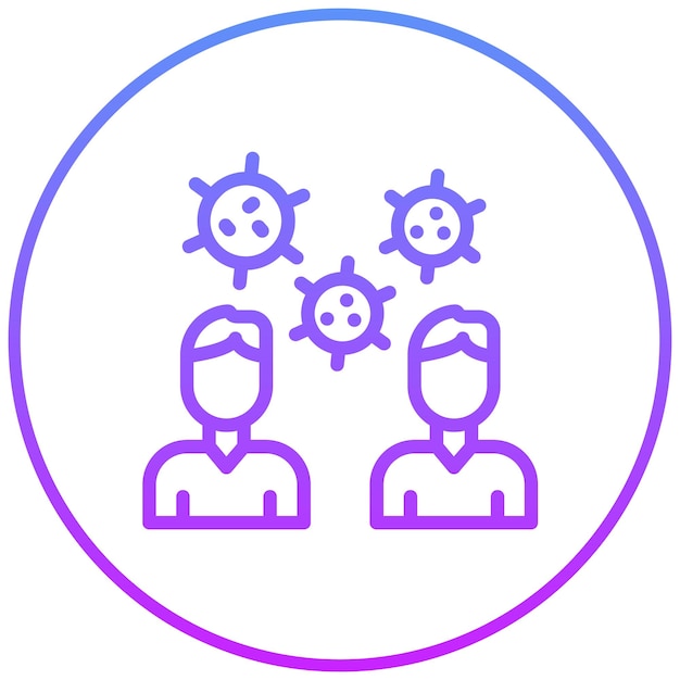Ilustración del icono del vector de transmisión de enfermedades del conjunto de iconos de enfermedades infecciosas