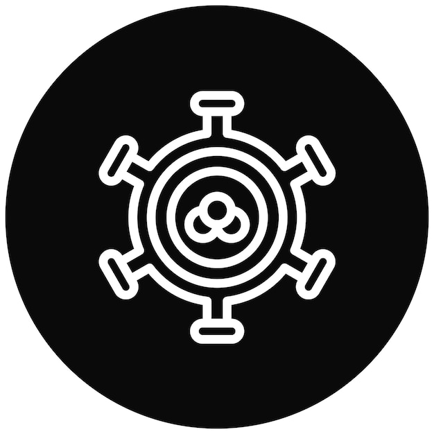 Ilustración del icono del vector del tumor del conjunto de iconos de quimioterapia