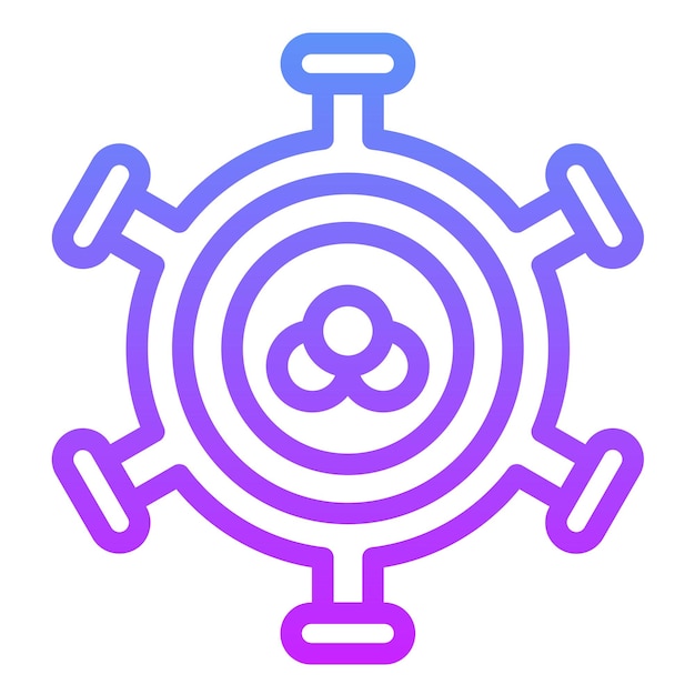 Ilustración del icono del vector del tumor del conjunto de iconos de quimioterapia