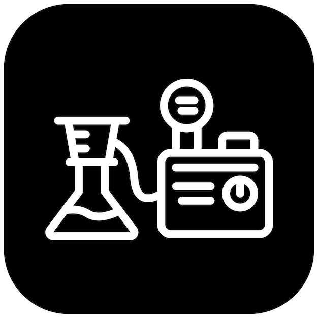 Ilustración del icono del vector de vacío del conjunto de iconos del laboratorio