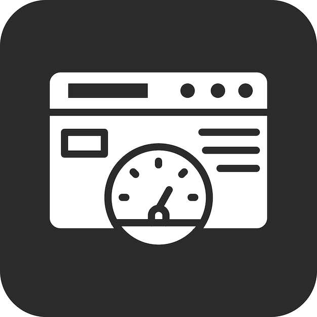 Ilustración del icono del vector de velocidad de la página del conjunto de iconos de SEO y SEM