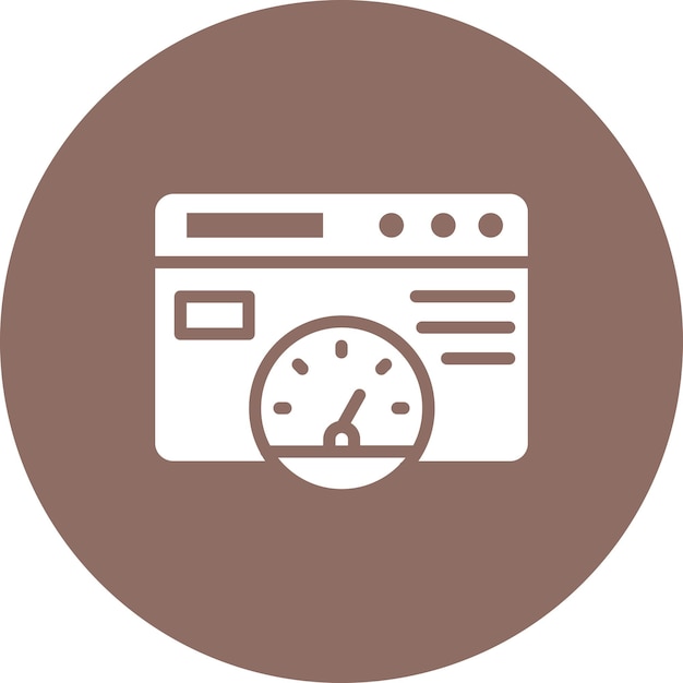 Ilustración del icono del vector de velocidad de la página del conjunto de iconos de SEO y SEM