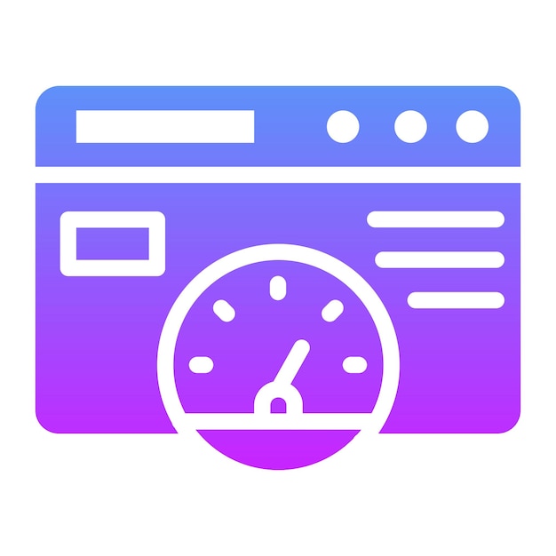Ilustración del icono del vector de velocidad de la página del conjunto de iconos de SEO y SEM