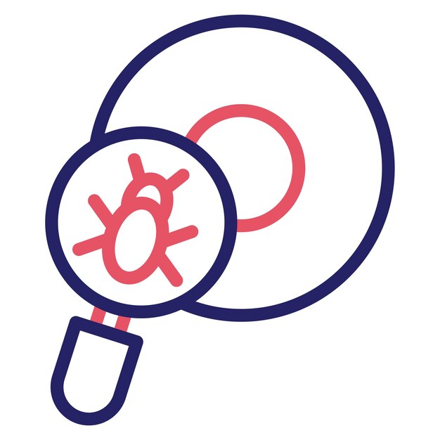 Ilustración del icono del vector de virus de CD del conjunto de iconos de seguridad cibernética